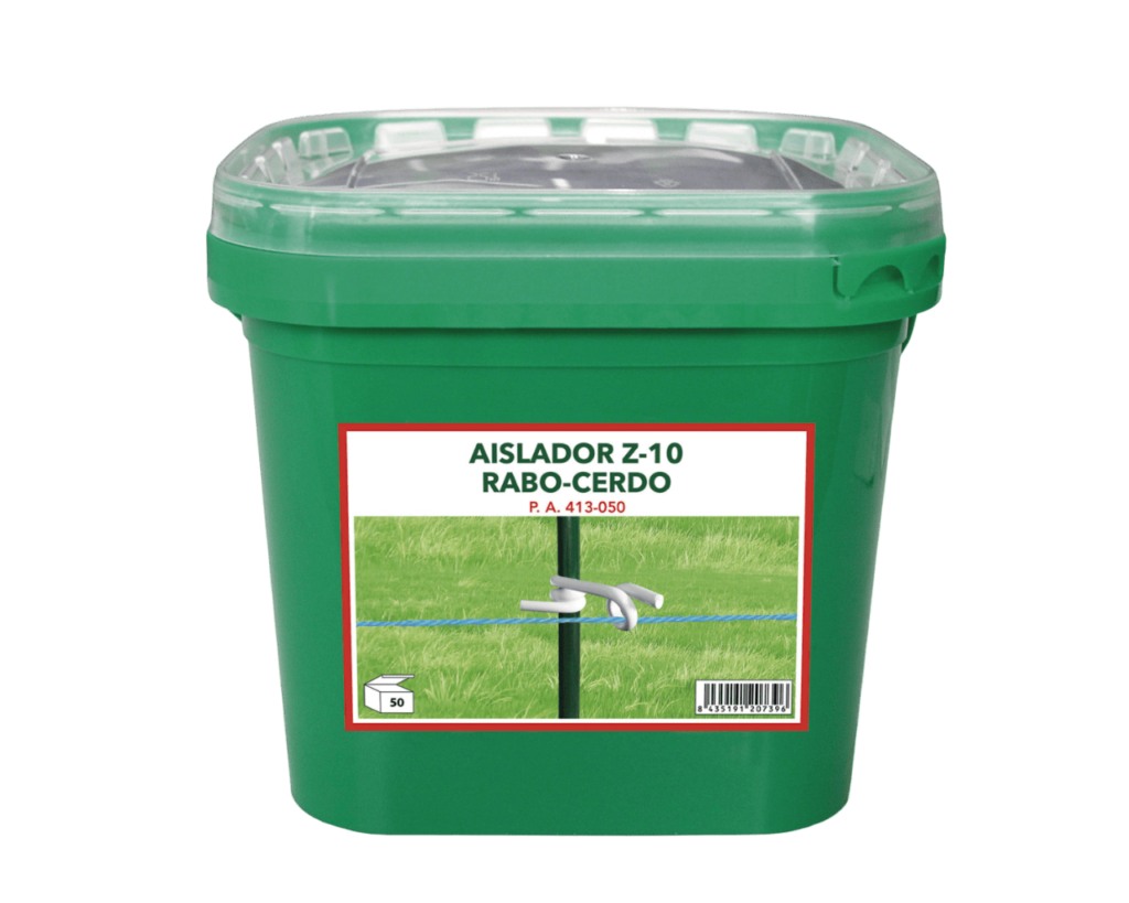 Aislador Z-10 rabo cerdo varilla hasta 19 mm–cubilete 50 uds