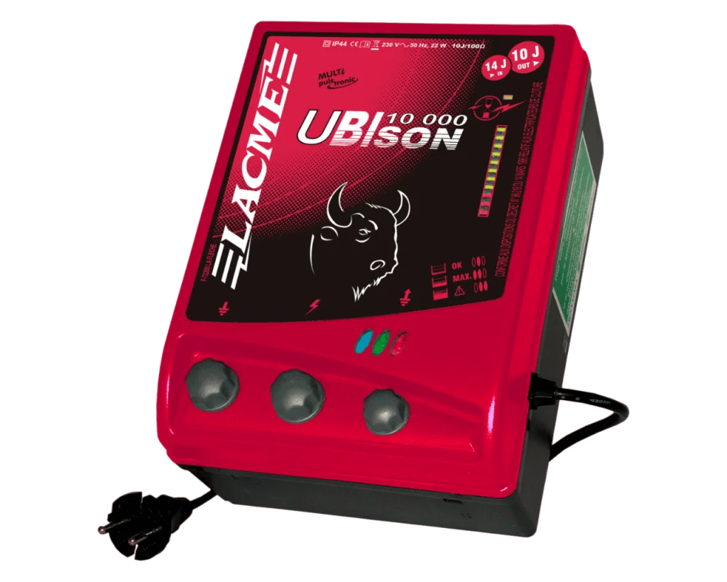 Energizante Lacme Ubison 10000 para cercas electricas largas
