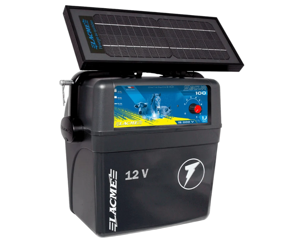 Pastor electrico solar Secur-Solis 100 7,2W con bateria