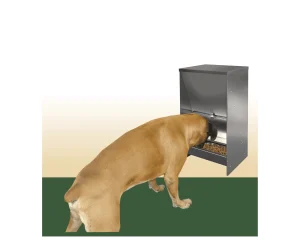 Tolva comedero para perros chapa galvanizada 20 kg.
