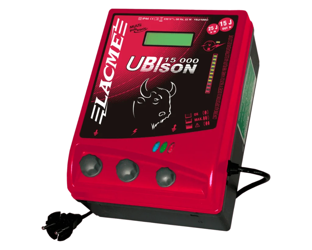 Electrificador en red Lacme Ubison 15000 para cercas largas