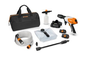 Hidrolimpiadora de batería STIHL RCA 20 con dos baterías AS 2 y cargador AL 1