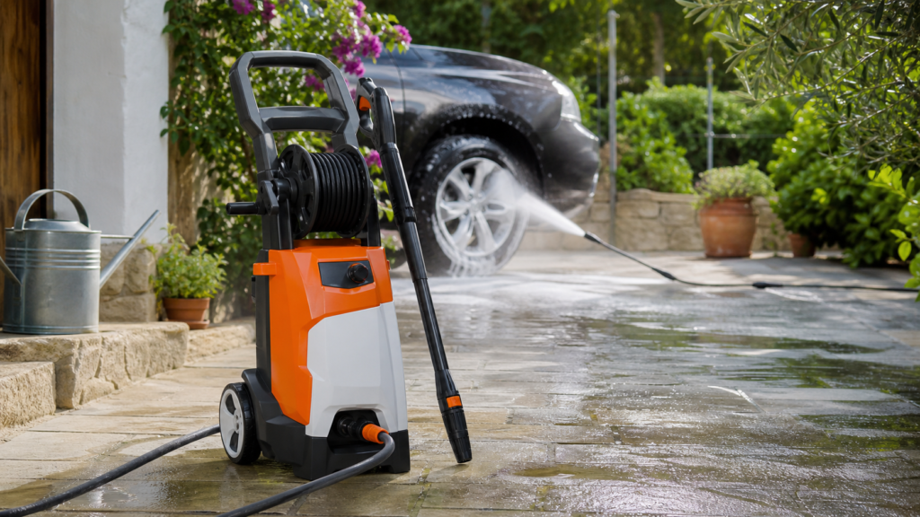 Hidrolimpiadora STIHL para limpiar terraza, coche y jardín según uso