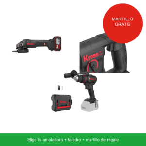 Kress combo con martillo de regalo — elige tu mini-amoladora