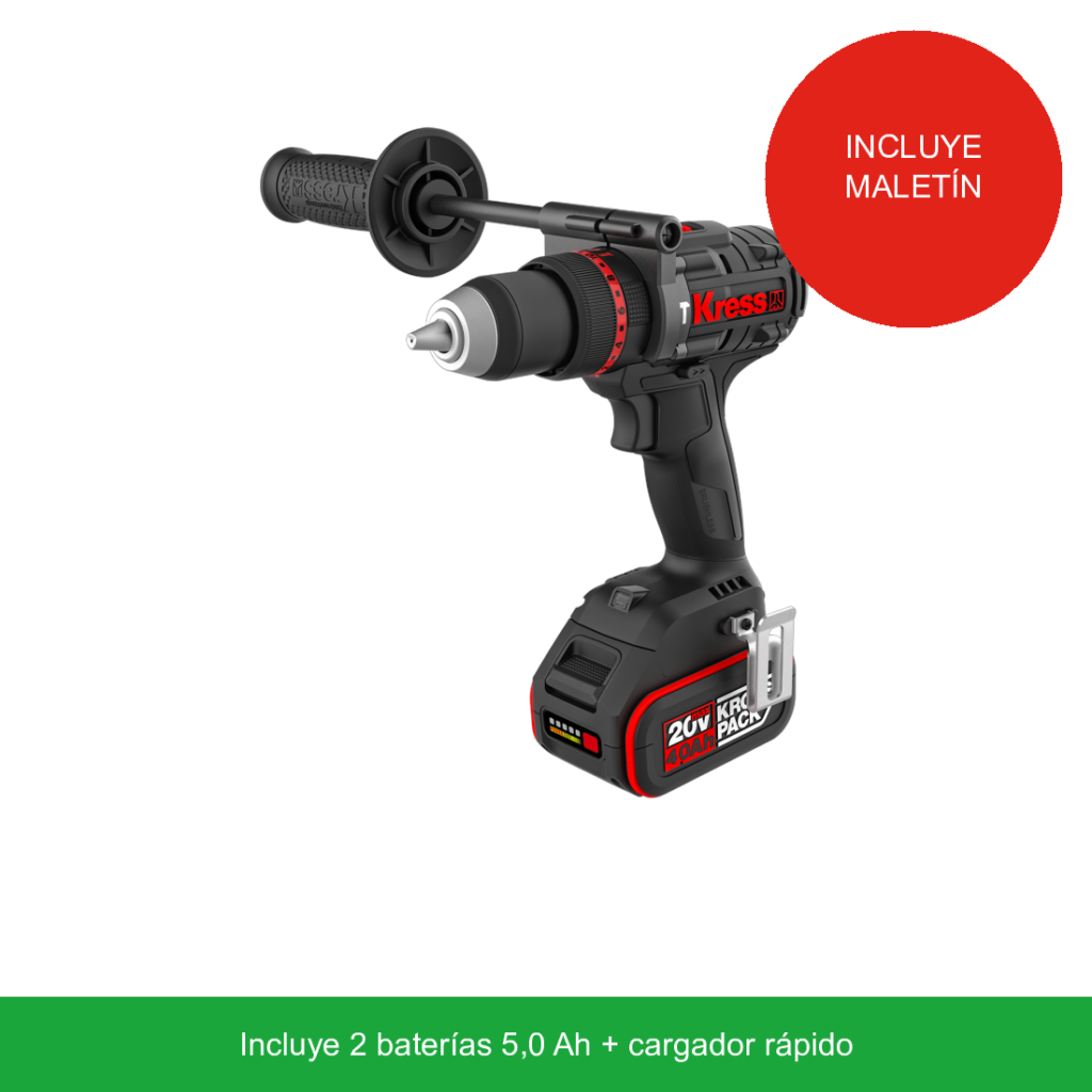 Kress KUC35.1 — Taladro percutor sin escobillas 150 Nm 20V