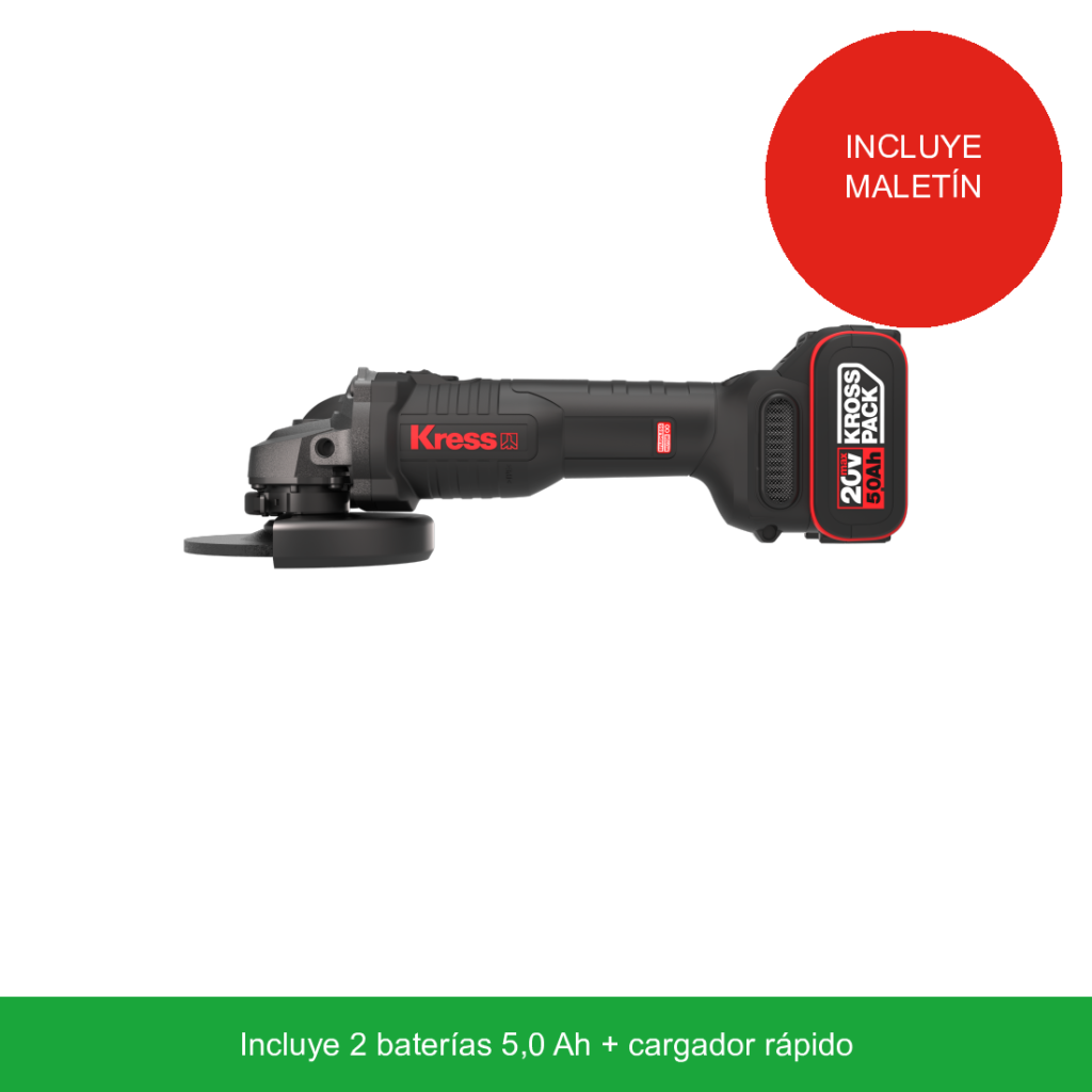 Kress KUH10.4 — Mini amoladora sin escobillas 125 mm 20V