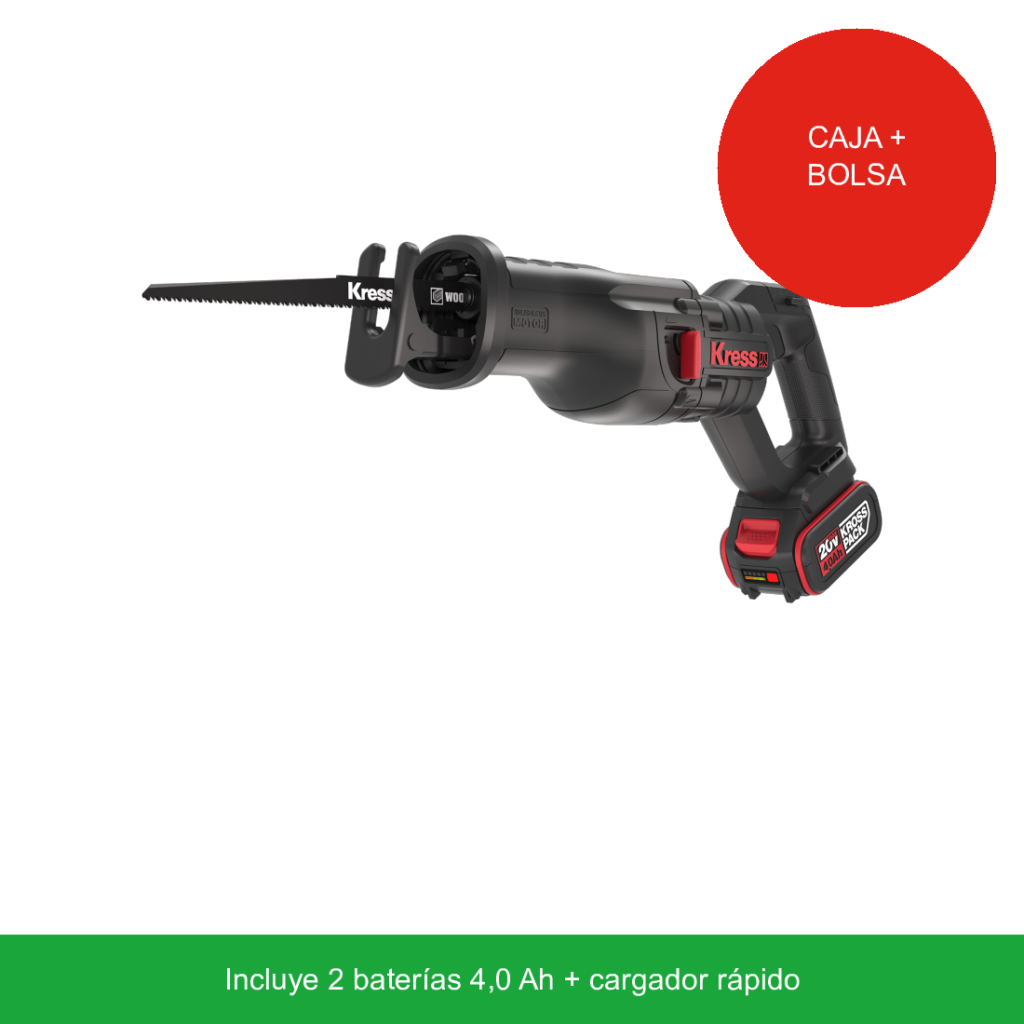 Kress KUE01 — Sierra sable sin escobillas 140 mm 20V